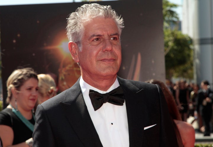 Anthony Bourdain at the 65th Primetime Creative Arts Emmy Awards in Los Angeles on Sept. 15, 2013. 