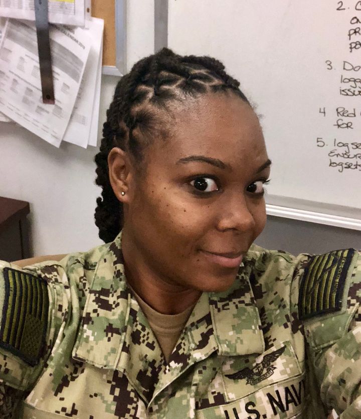 Petty Officer 1st Class Jacqualynn Leak hid her locs under a wig for years before fighting to lift the Navy's dreadlocks ban.