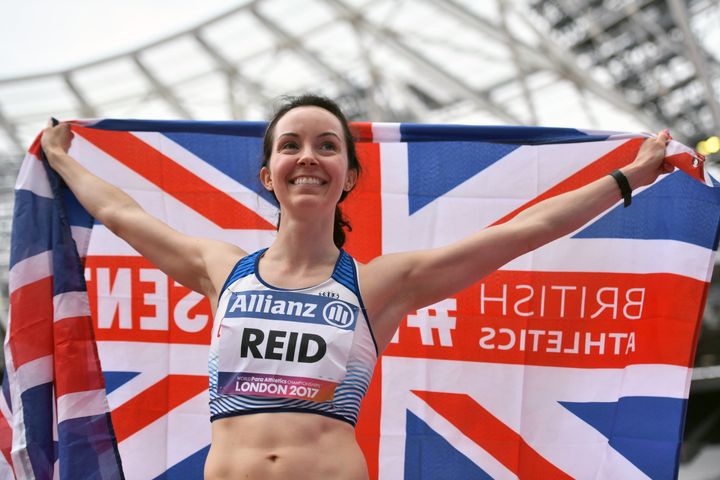 Stef Reid won gold in the T44 women's long jump during day two of the 2017 World Para Athletics Championships at London Stadium.