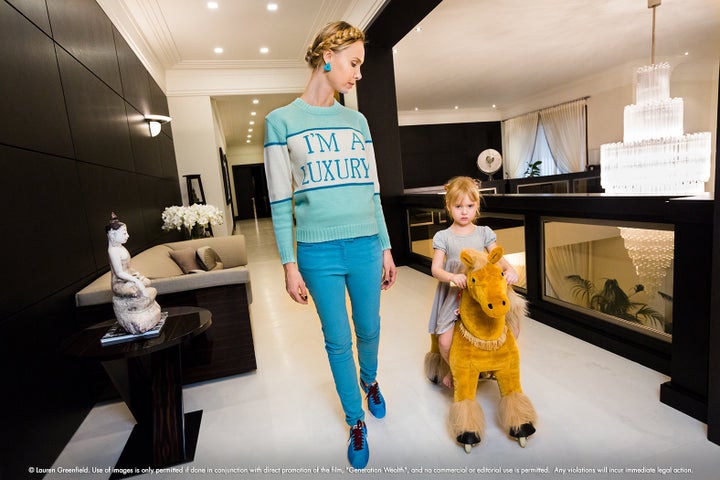 Ilona at home with her daughter, Michelle, 4, Moscow, 2012.