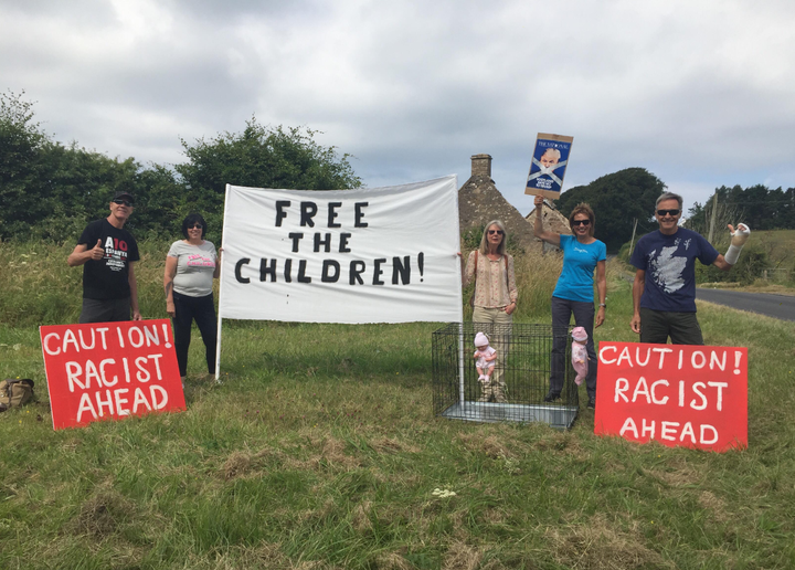 Trump protesters outside Turnberry resort on Saturday