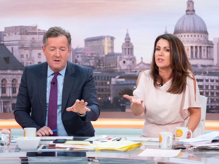 Susanna with her co-host and occasional sparring partner Piers Morgan