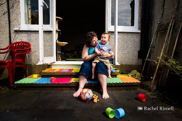 Sharon with 21-month-old Elliott.