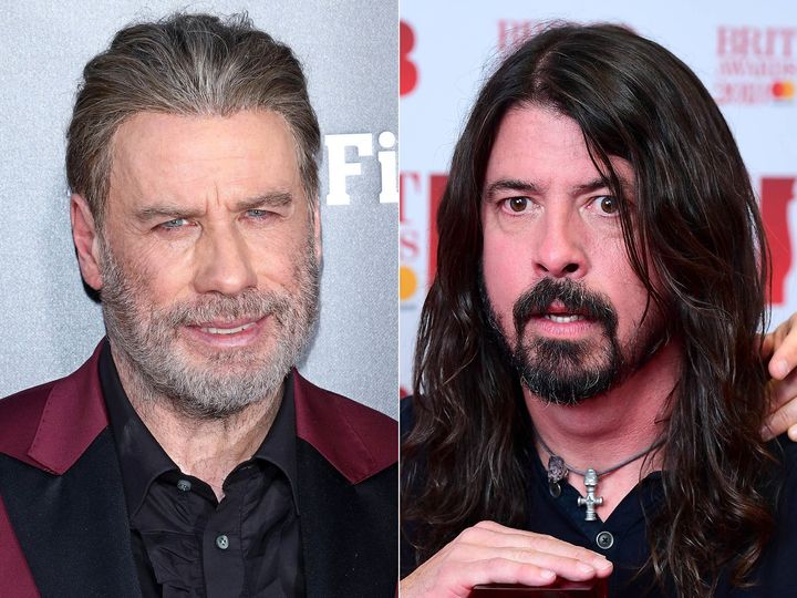 John Travolta briefly sang with Dave Grohl on Saturday night.