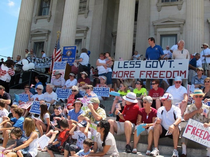 A protest in Charleston, S.C., in 2012, against a federal mandate requiring employers to provide health insurance that includes birth control for workers.