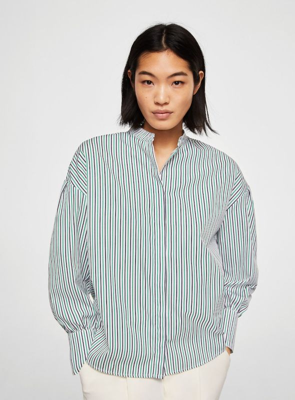 Striped mao collar shirt, sizes 6-12, £15.99, <a href=