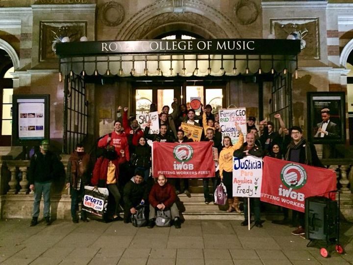 IWGB picket at Royal College of Music