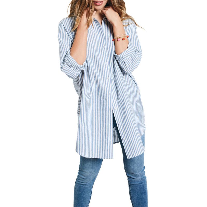 Hush Striped Metallic Boyfriend Shirt, currently reduced to £40, size 6-12, <a href=