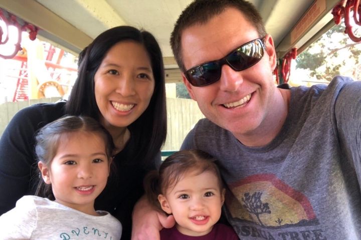 Tristan Beaudette, shown here with his wife and children, was killed at Malibu Creek State Park on June 22 while camping with his two daughters.