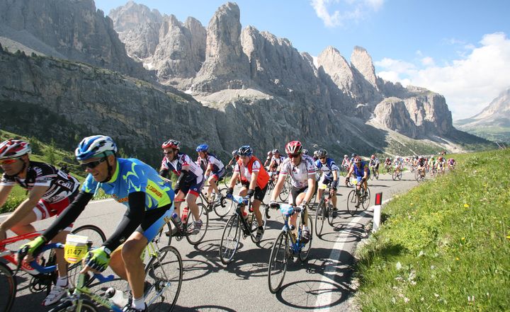 The annual Dolomites Marathon in Italy.