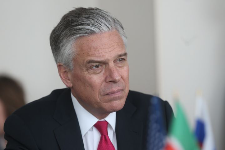 Days after U.S. Ambassador to Russia Jon Huntsman talked about needing to hold Moscow accountable for election interference, President Donald Trump failed to confront President Vladimir Putin.