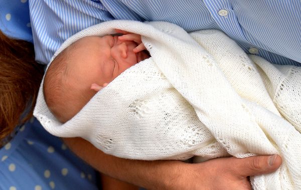   Close up of Prince George while leaving the hospital 