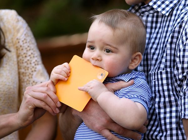 Prince George at the Taronga Zoo on April 20, 2014, in Sydney, Australia.