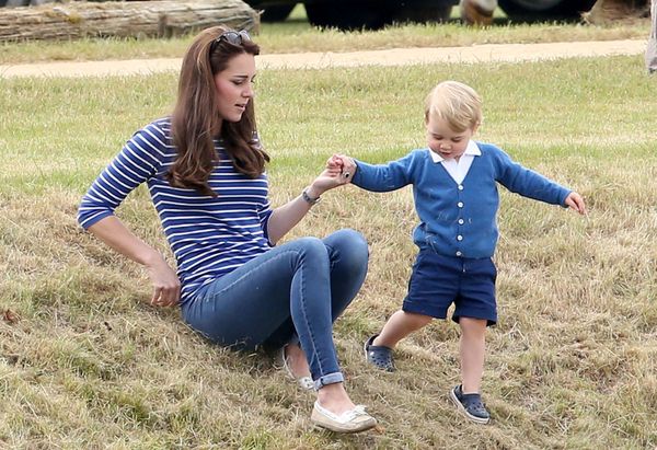 The&nbsp;Duchess of Cambridge and Prince George attend the Gigaset Charity Polo Match on June 14, 2015, in Tetbury, England.