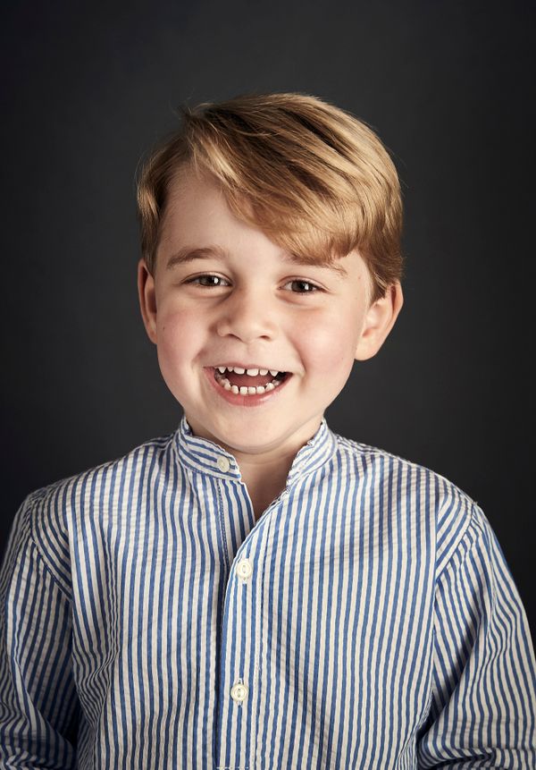  A portrait taken in early June 2017 at Kensington Palace and published before the fourth anniversary of Prince George. 