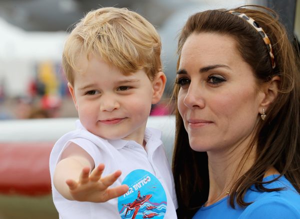  Catherine, Duchess of Cambridge and Prince George during a visit to the Royal International Air Tattoo on July 8, 2016 at Fa 