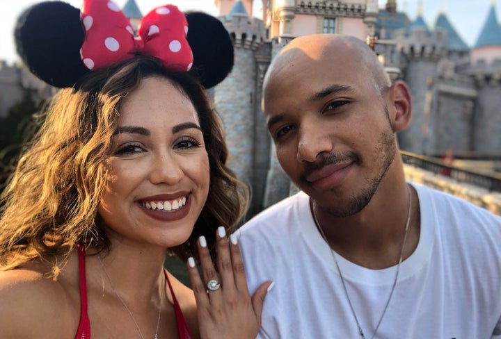 These Disney lovers just got engaged, and their celebratory photo is going viral.