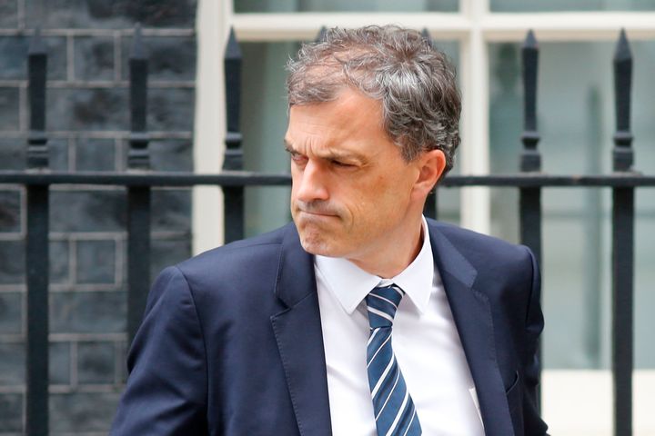 Conservative Party Chief Whip Julian Smith in Downing Street in London on July 9, 2018