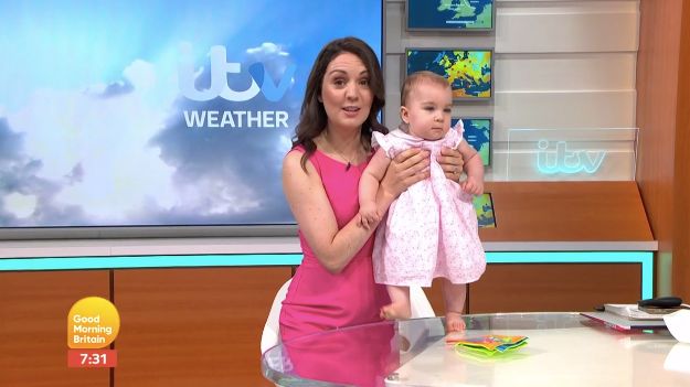 Laura Tobin with her daughter Charlotte on Good Morning Britain.