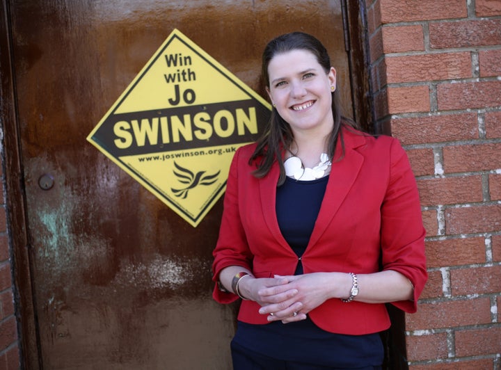 Liberal Democrats candidate Jo Swinson at the party's new East Dunbartonshire campaign HQ.