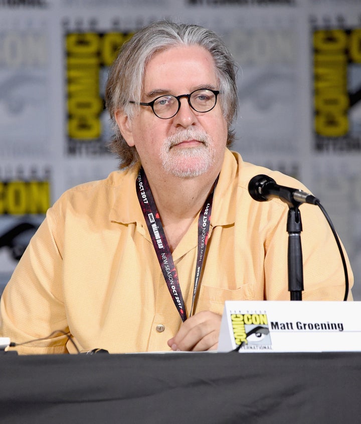 Writer-producer Matt Groening attends 'The Simpsons' panel during Comic-Con International 2017 at San Diego Convention Center