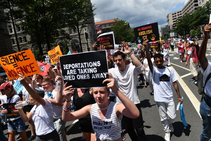 A protest in Washington last month demanded an end to the policy that sought to stem undocumented immigration by separating children from their parents at the U.S. southern border.