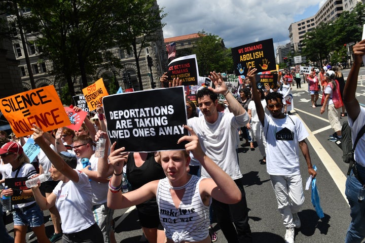 A protest in Washington last month demanded an end to the policy that sought to stem undocumented immigration by separating c