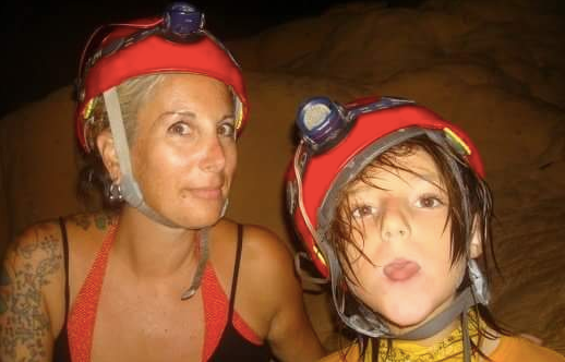 The author and his mom in Belize during the first year of their trip.