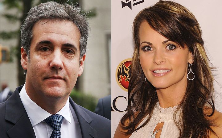 Michael Cohen, a longtime personal attorney to President Donald Trump, is reported to have secretly recorded Trump discussing a payment to former Playboy model Karen McDougal, right.