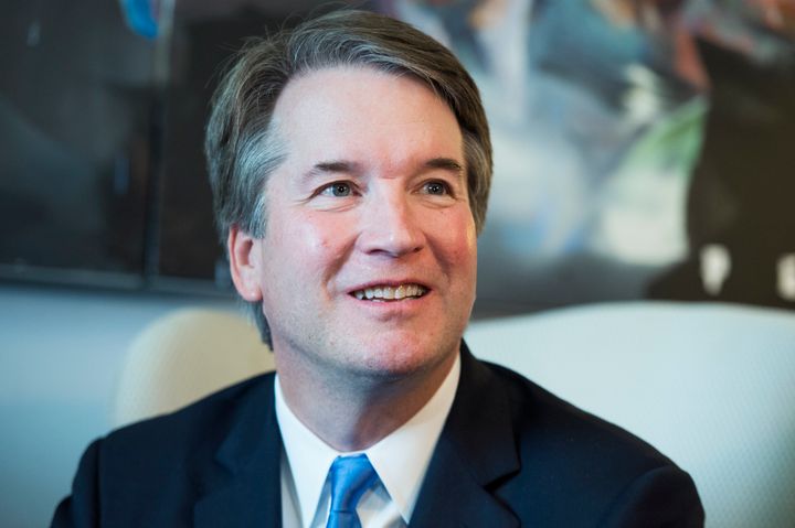 Supreme Court nominee Brett Kavanaugh on July 17. A coordinated campaign is in motion to cast him as an impartial moderate.