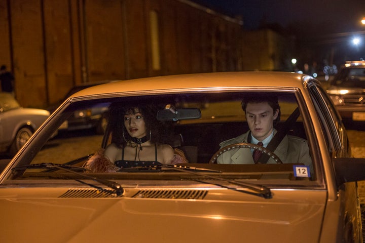 Indya Moore and Evan Peters on "Pose."