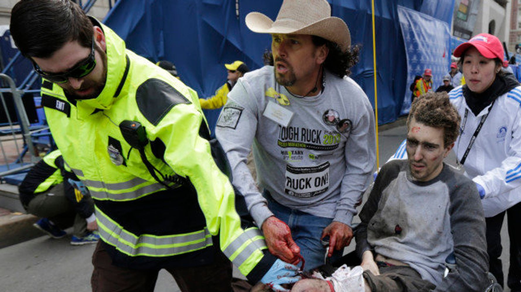 Boston Marathon Bombing Victim, Pictured In Iconic Photo, Walks HuffPost