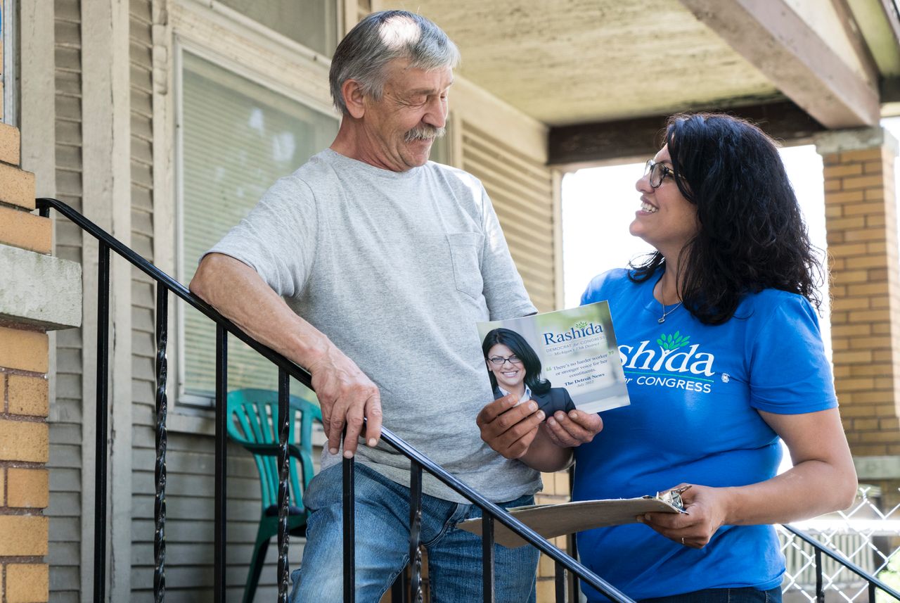 Tlaib canvassing in the Detroit area - 2018