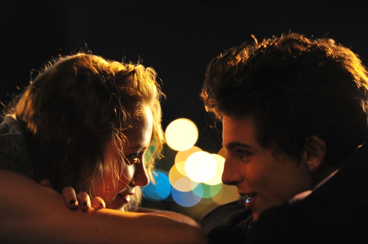 Maika Monroe and Timothée Chalamet in "Hot Summer Nights."