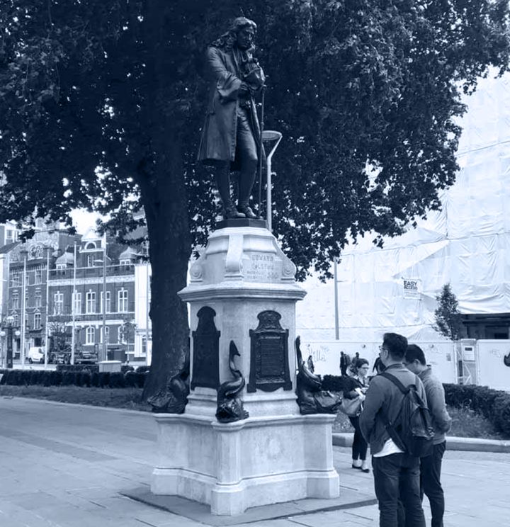 The statue of Edward Colston, on Colston Avenue, has been repeatedly vandalised.