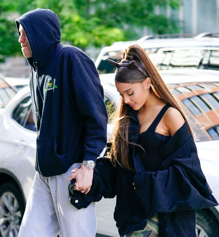   Ariana Grande and Pete Davidson photographed together in June. 