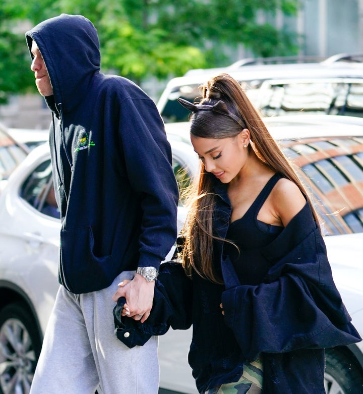   Ariana Grande and Pete Davidson photographed together in June. 