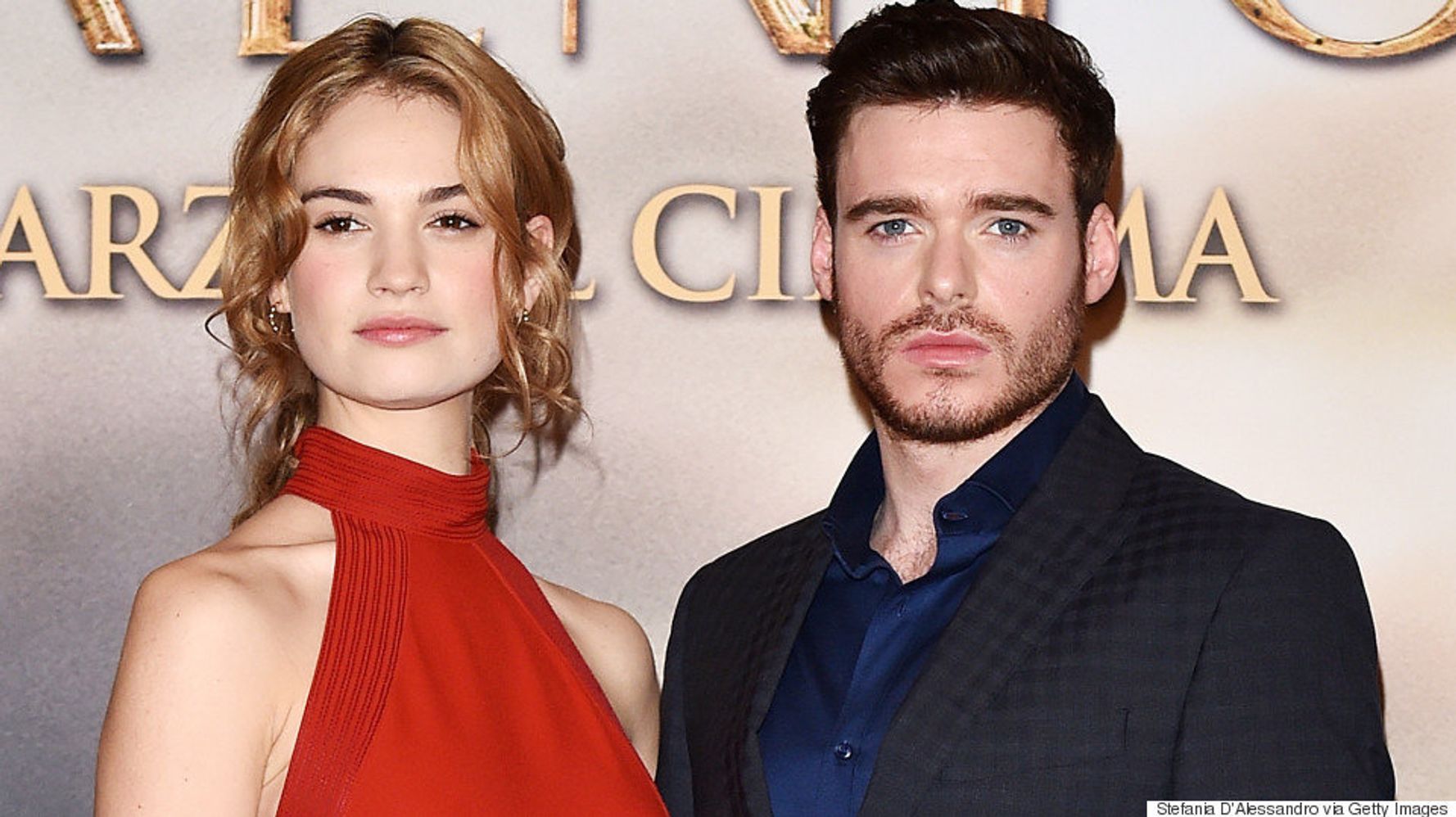 Actors Lily James & Richard Madden LIVE