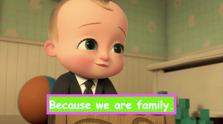 “The Boss Baby: Back in Business” on Netflix, with customized subtitles.