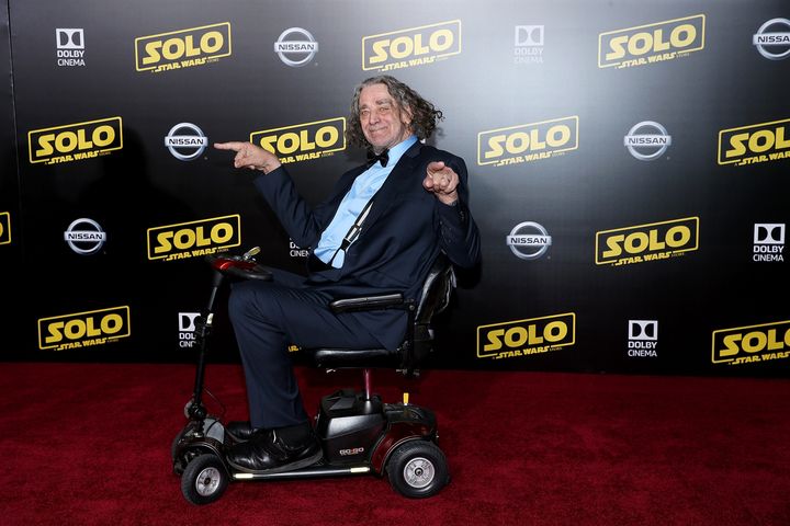 Peter has been seen in a wheelchair at recent 'Star Wars' events