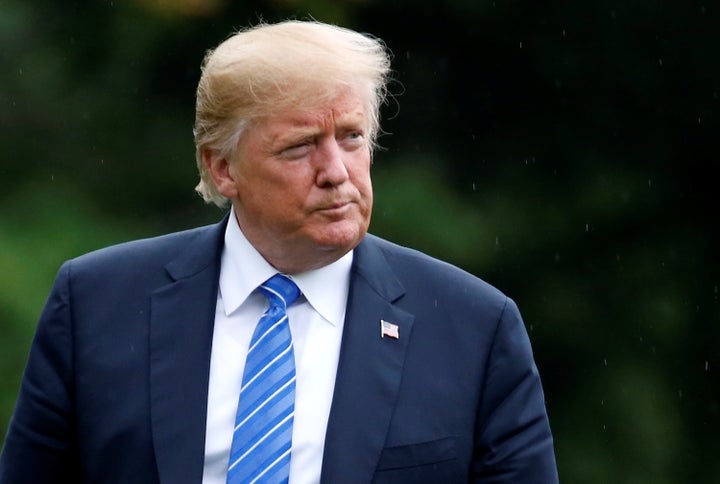 President Donald Trump is seen outside the White House on Tuesday.