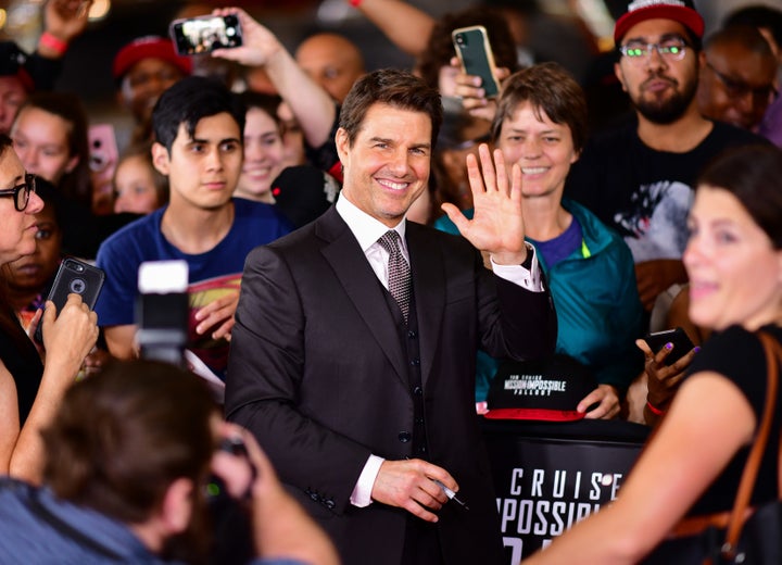 Tom Cruise, posing as a mere mortal at the