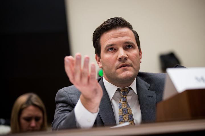 Scott Lloyd, director of the Office of Refugee Resettlement, testifies during a House judiciary committee hearing on Capitol Hill, Oct. 26, 2017.