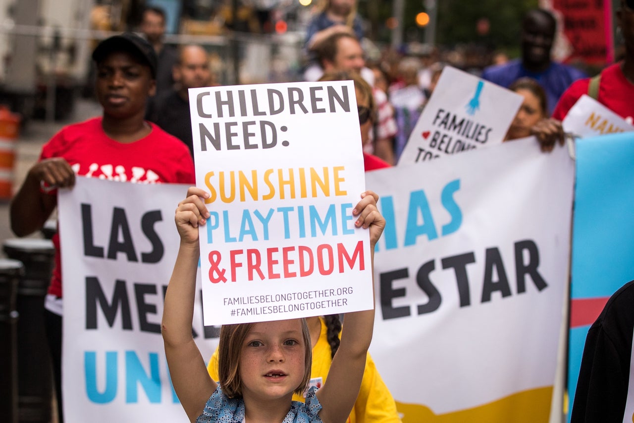 Activists protest against the Trump administrations recent family detention and separation policies for migrants along the southern border. 