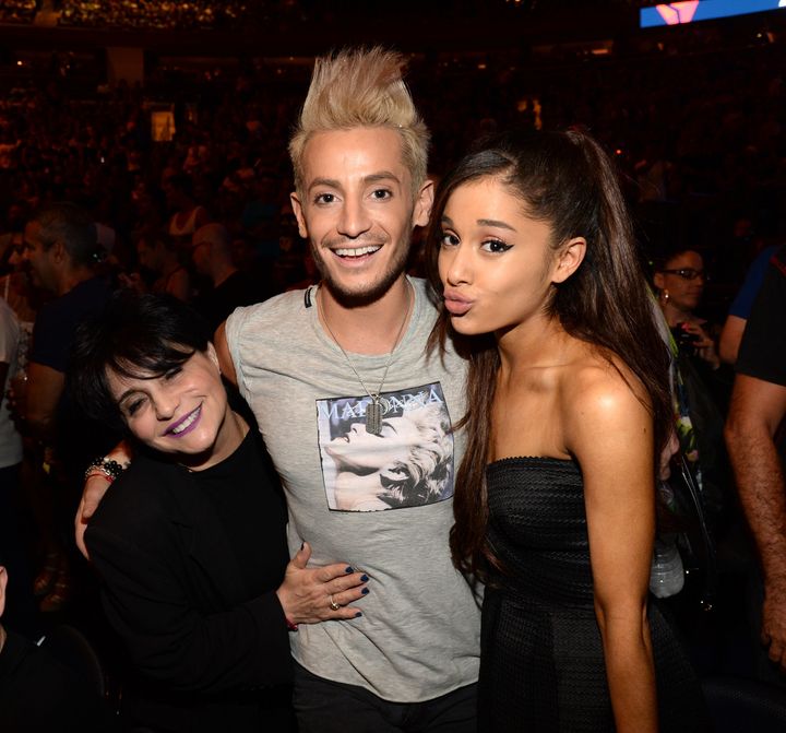 Joan Grande with son Frankie and daughter Ariana