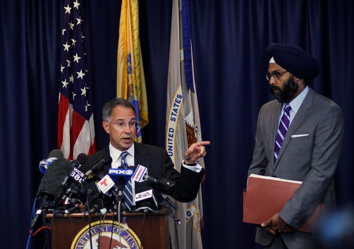 Current New Jersey Attorney General Gurbir Grewal, right, pictured in 2013. 