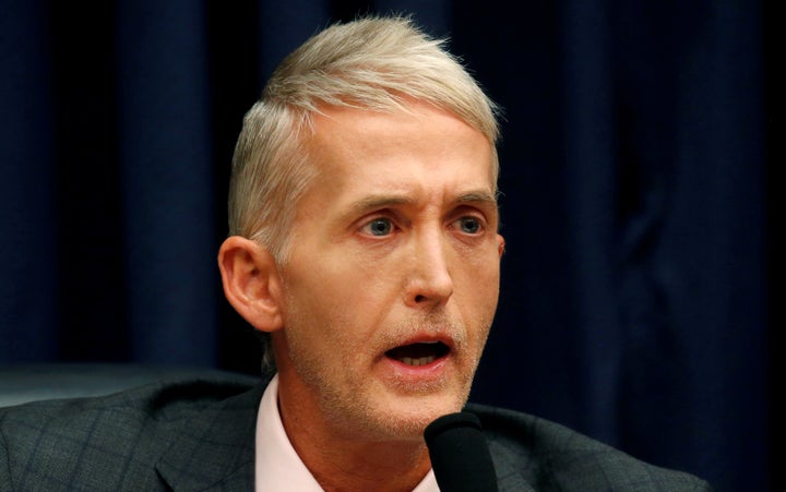 Rep. Trey Gowdy (R-S.C.) questions FBI Deputy Assistant Director Peter Strzok before the House judiciary and oversight committees on July 12, 2018. 