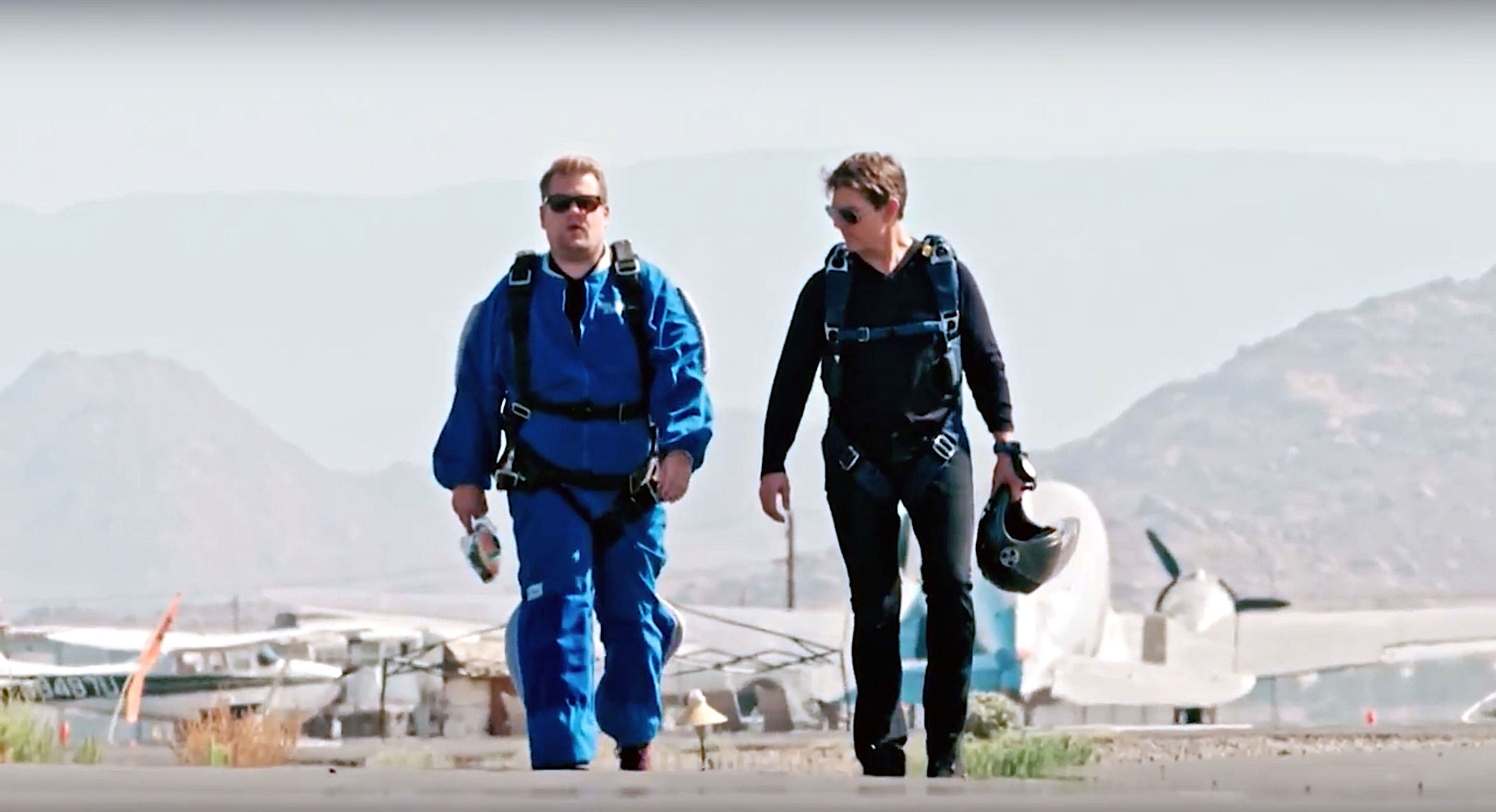 Mission Improbable: Tom Cruise Challenges James Corden To Skydive ...