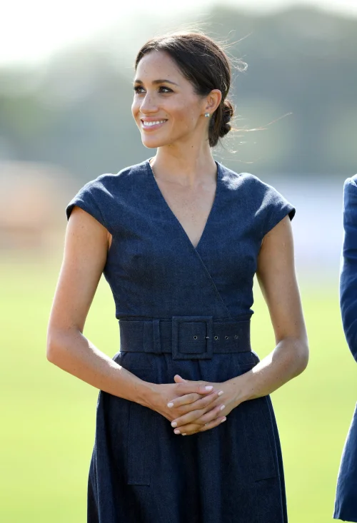 meghan denim dress and hat Meghan & Harry's Cowboy Chic Date Night at Beyonc's L.A. Concert