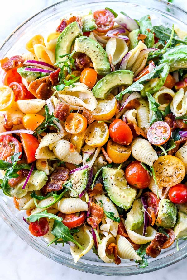 <strong>Get the&nbsp;<a href="https://www.foodiecrush.com/blt-pasta-salad-avocado/" target="_blank">BLT Pasta Salad with Avoc